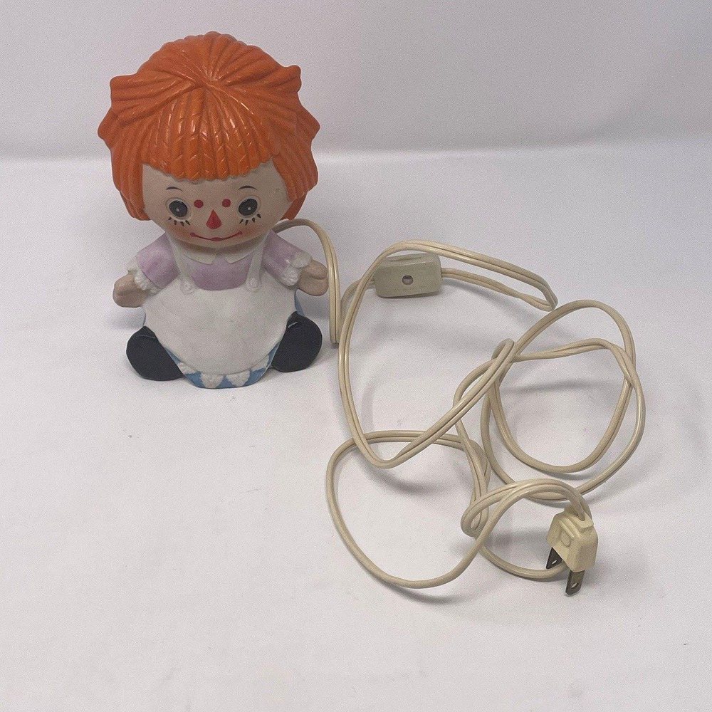 Vintage Lefton Raggedy Ann Porcelain Night Light Lamp 6" Japan Ceramic Kitsch - Picture 14 of 15